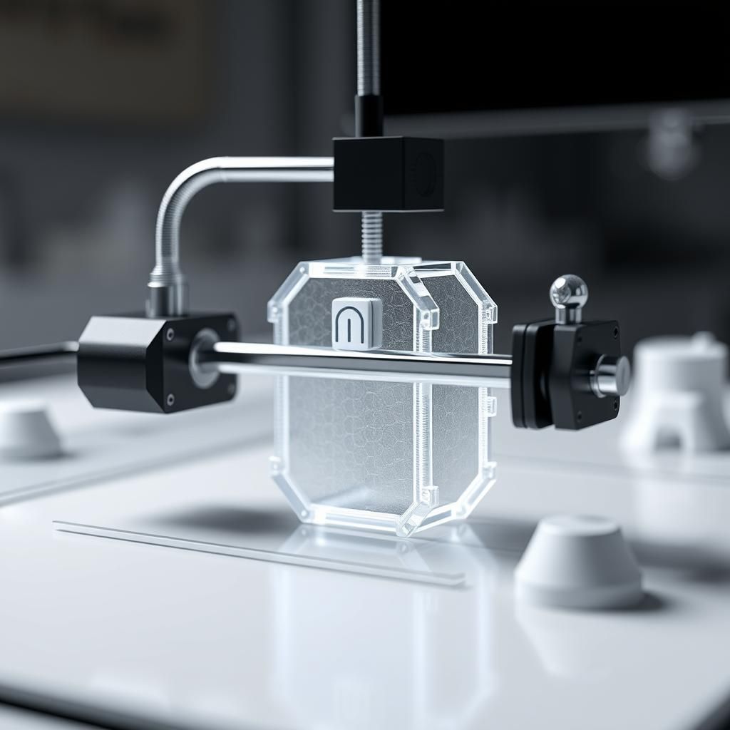 Futuristic 3D printing technology creating advanced objects